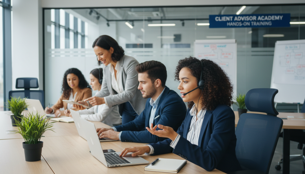 découvrez notre formation en alternance pour devenir conseiller clientèle professionnel et lancez votre carrière dans le secteur bancaire avec une expérience pratique et un accompagnement personnalisé.