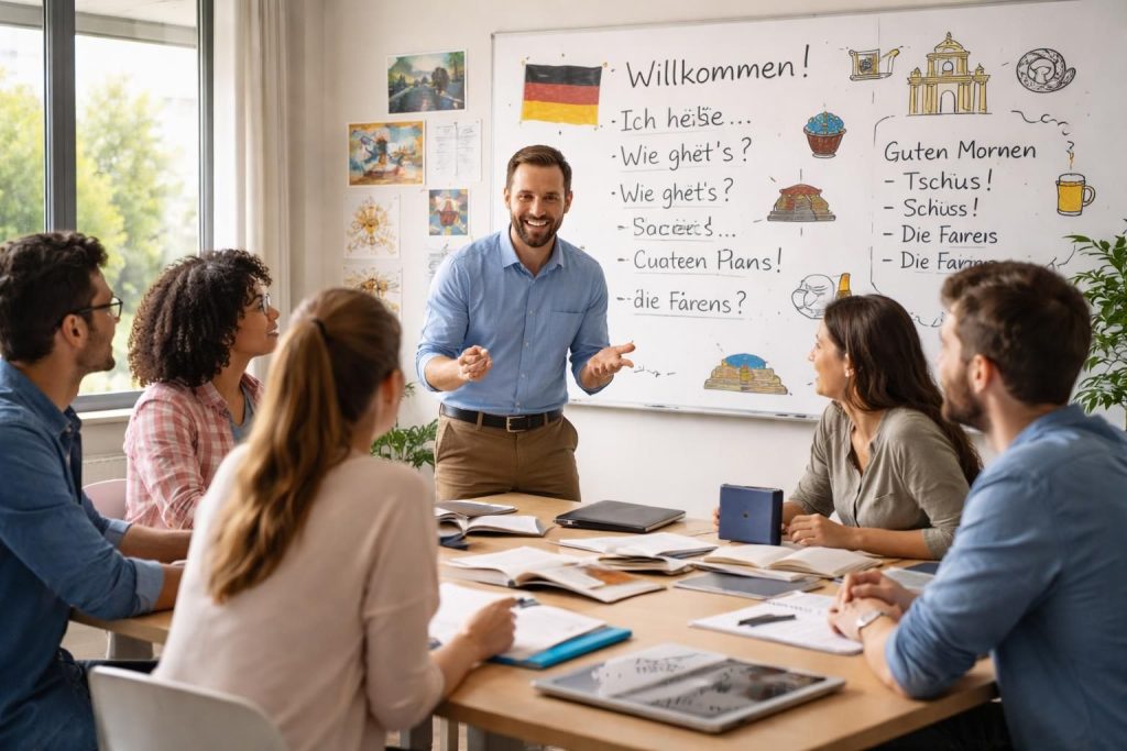 cours d'allemand : boostez votre apprentissage de l'allemand avec des méthodes efficaces et des leçons adaptées à tous les niveaux.