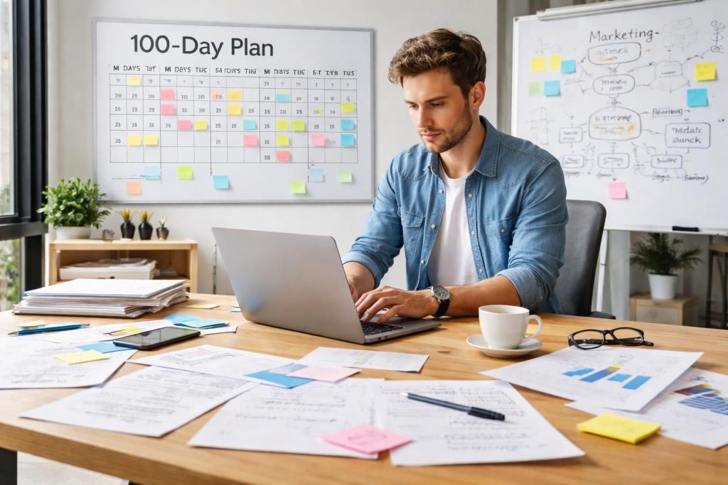 découvrez comment réussir vos 100 premiers jours pour entreprendre grâce à un guide complet sur le fonctionnement et les repères essentiels pour bien démarrer votre projet.